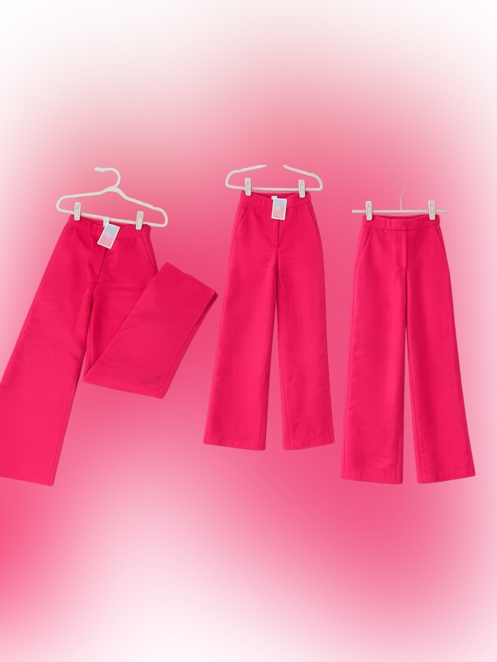 H&M Bright Pink Wide-Leg Women's Trousers